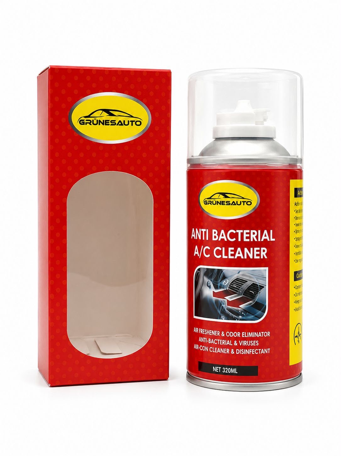 686ea892-738d-4e97-ad13-2432b03fbaa5 Grünesauto Anti Bacterial A/C Cleaner – منظف ومطهر مكيف السيارة جرونيس أوتو - Image 1