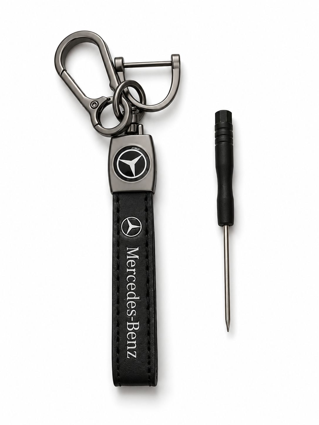 PHOTO-2026-09-11-21-14-41 Mercedes-Benz Leather Keychain – ميدالية مفاتيح مرسيدس بنز جلد - Image 1