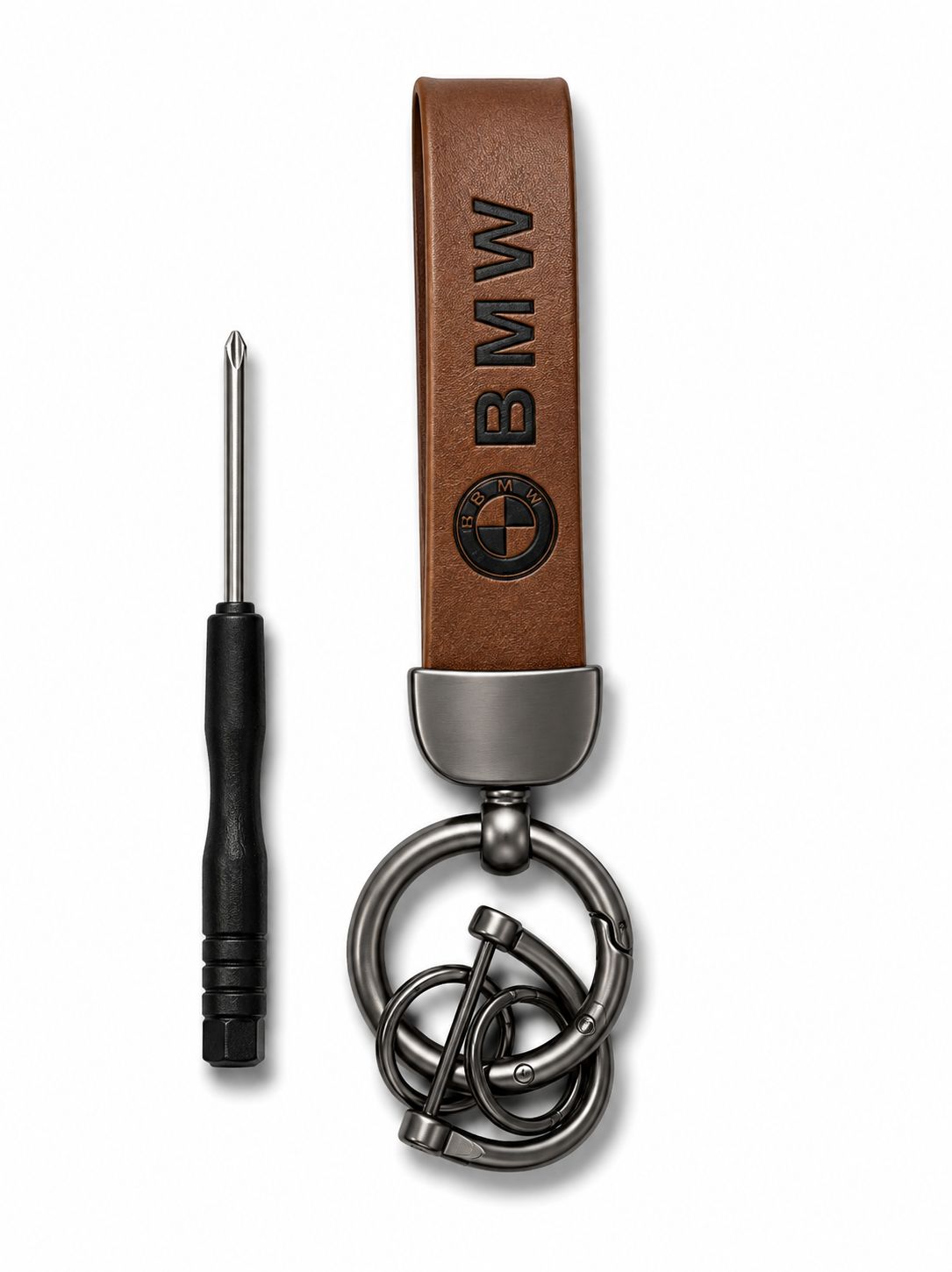 PHOTO-2026-09-11-21-14-45 BMW Leather Keychain – ميدالية مفاتيح BMW جلد - الصورة 1