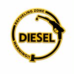 Diesel Refueling Zone Sticker – ملصق منطقة تعبئة الديزل