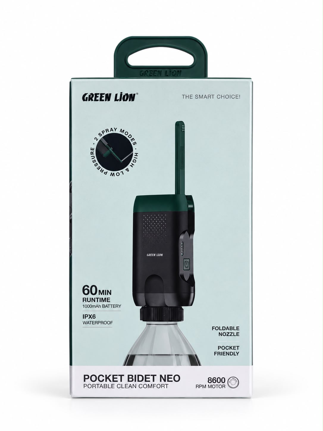 20b93a05-3f82-46c1-b5bf-cd6b27d04171 Green Lion Pocket Bidet Neo Portable - شطاف محمول - الصورة 1
