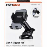 Porodo 3-in-1 Mount Kit - حامل جوال متعدد الاستخدام 3 في 1