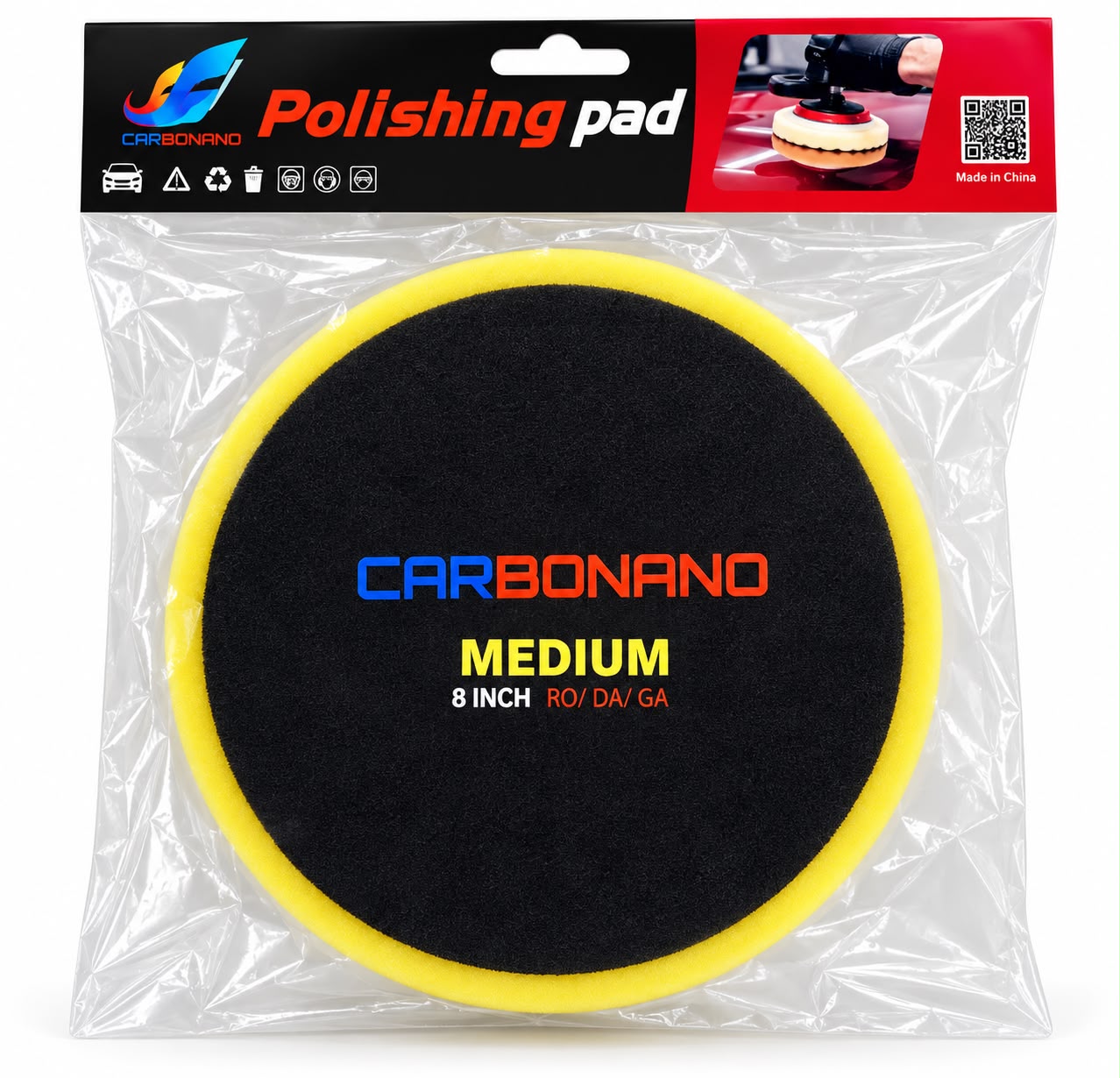 7e3059eb-72f3-4b13-b101-f2469a6af82e 1. Carbonnano Medium Polishing Pad 8 Inch - كاربونانو إسفنجة تلميع متوسطة 8 إن - الصورة 1
