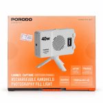 Porodo Cannes Capture Rechargeable Handheld Photography Fill Light 40W -   ضوء تعبئة للتصوير قابل لإعادة الشحن 40 واط