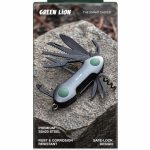 Green Lion 14-in-1 Multi-Tool Key Chain Knife - أداة متعددة الاستخدامات 14 في 1 مع ميدالية مفاتيح