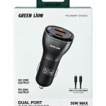 Green Lion Dual Port 50W Max Car Charger - شاحن سيارة جرين ليون بمنفذين بقدرة 50 واط